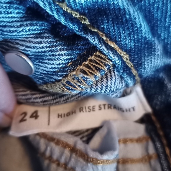 PacSun Pac Sun Destructed 24-in Waist High-Rise Straight Leg Button Fly … - Picture 7 of 9